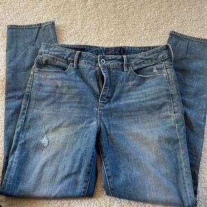 Lucky Brand skinny jeans light blue fade denim